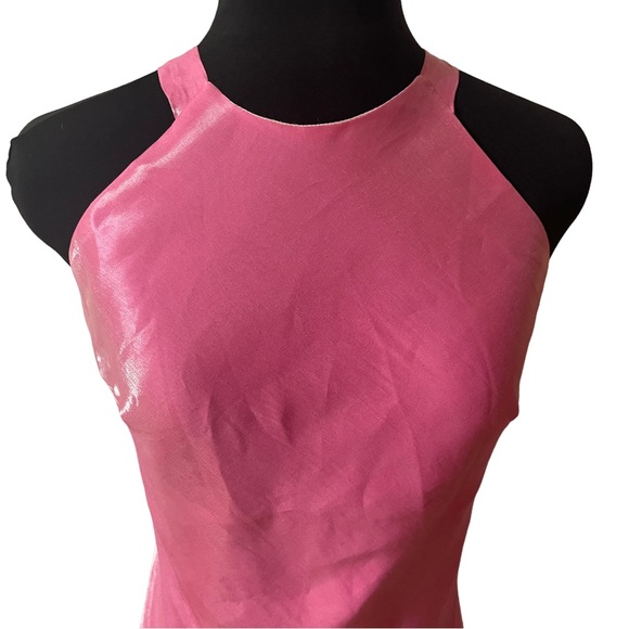 Pink prom dress vintage Cache size 4 absolutely stunning dress see video! - Picture 15 of 16